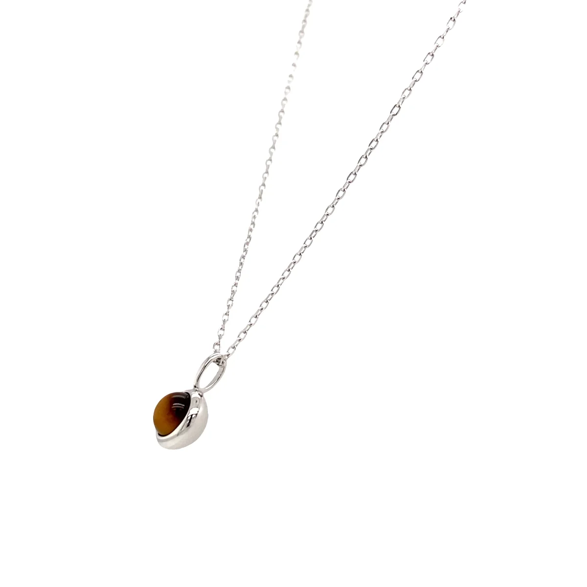 Tiger Eye Necklace in Silver by Ania Haie - Image 3
