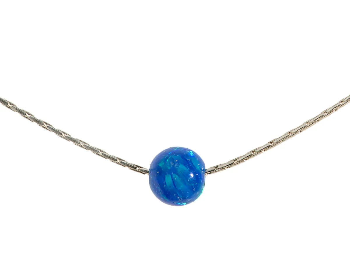 Opal jewelry white opal ball gold filled necklace - Image 8