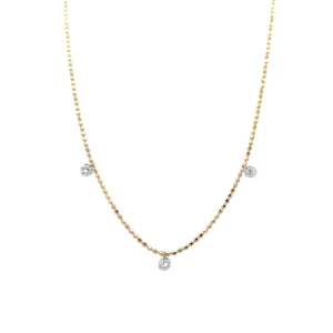 Diamond Three Station Necklace 0.24 CTW 14K Yellow Gold | Beeghly & Co. Jewelers