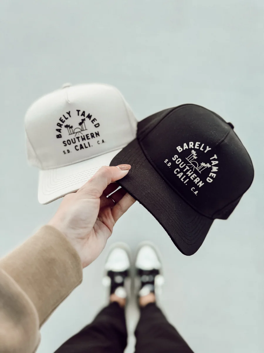 Adult Beech Strand Trucker Hat- Tan and Black | Water Friendly Graphic Snapback - Image 9