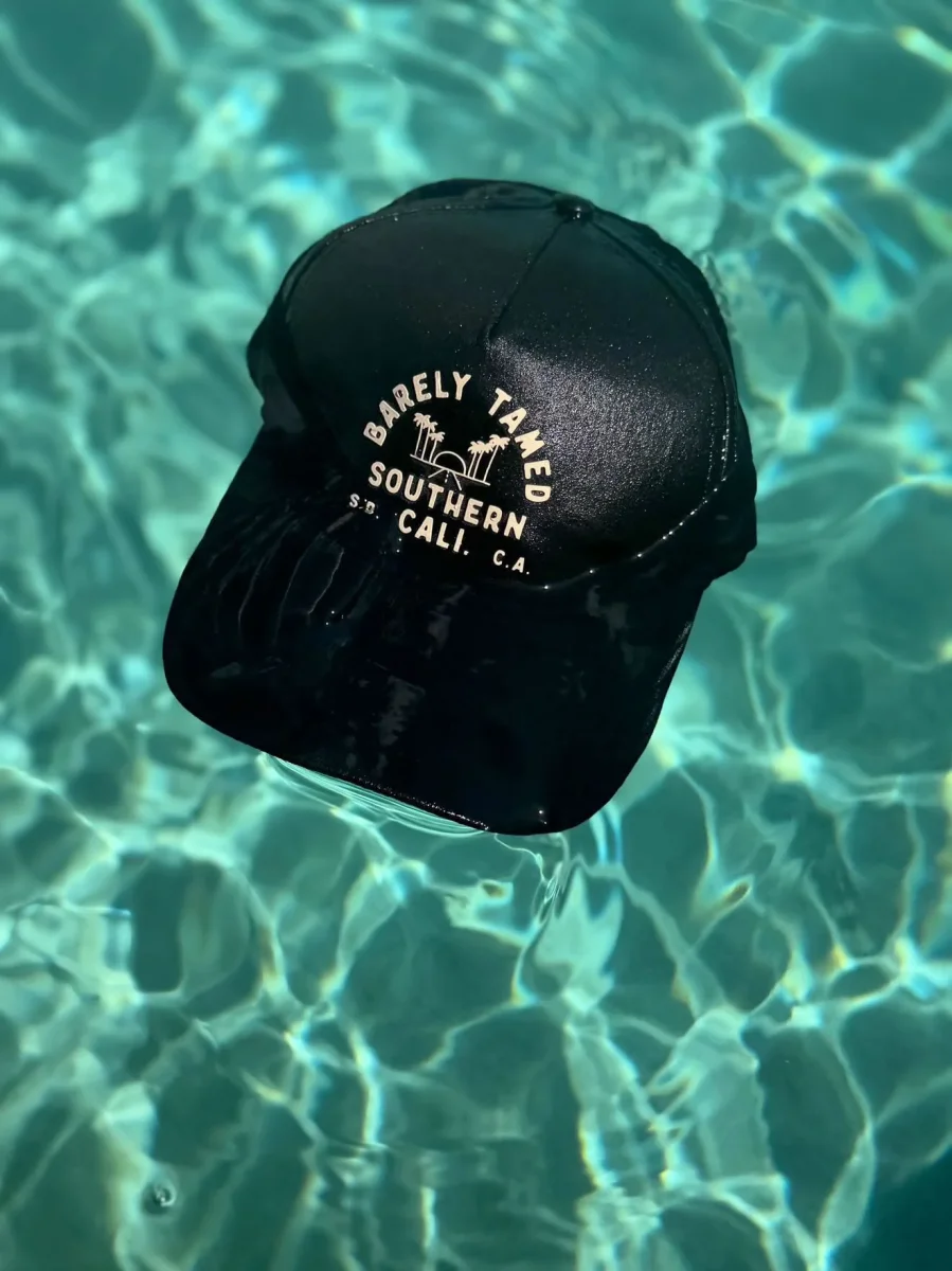 Adult Beech Strand Trucker Hat- Tan and Black | Water Friendly Graphic Snapback - Image 5