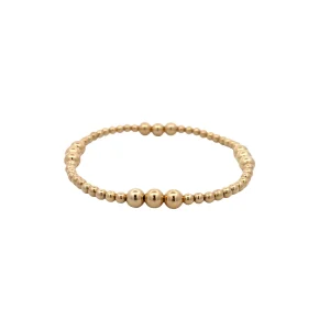 Stretch Beaded Bracelet with 3 & 5mm Beads by Karen Lazar