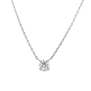 Pendant Platinum Diamond Solitaire – 0.34 CT, 18" | Beeghly & Co. Jewelers