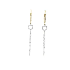 18K Yellow & White Gold Diamond Spike Drop Earrings – 0.75 CTW | Beeghly & Co. Jewelers