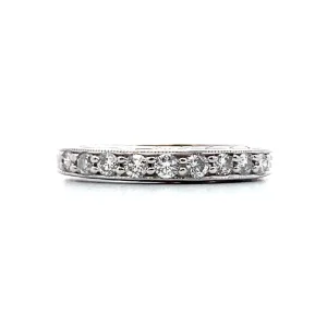 Estate 14K White Gold Diamond Band – 0.25CTW