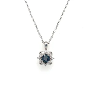 Alexandrite and Diamond Pendant in White Gold by B&C