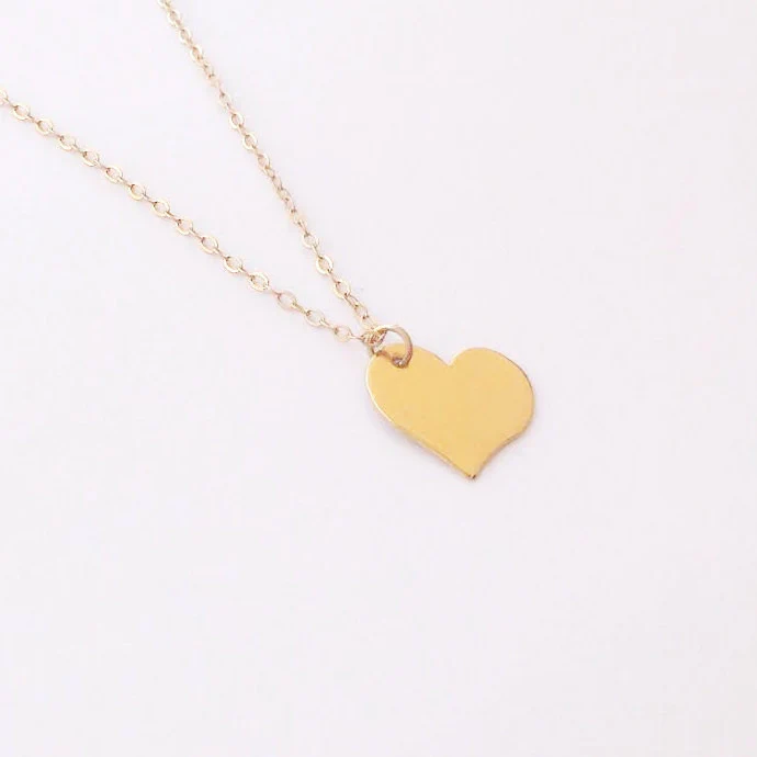 Gold heart necklace 14k Gold Filled Sideways Heart Jewelry - Image 3