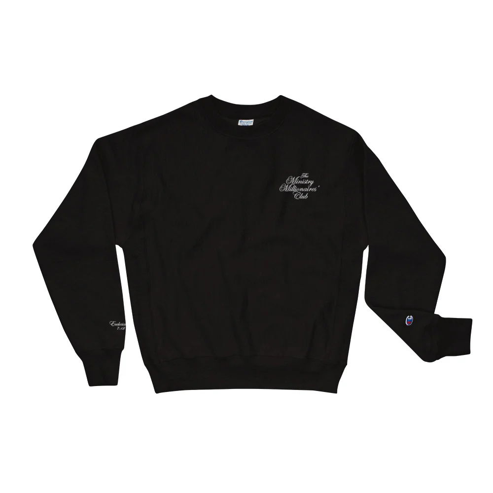 Ministry Millionaires' Club // "Wealth of Wisdom" Embroidered Crew Sweatshirt - Image 5