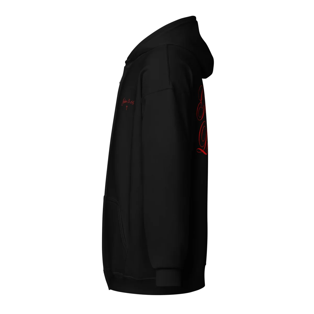 Ministry Millionaires' Club // "God So Loved" Embroidered Zip Up Hoodie - Image 5